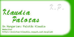 klaudia palotas business card