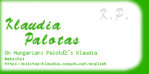 klaudia palotas business card